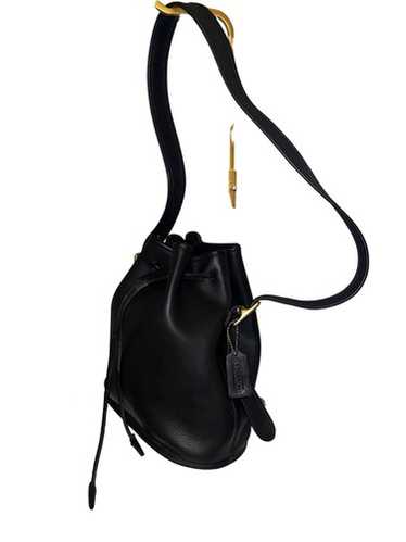 バッグ Old Coach Shoulder Bag Drawstring Vintage Coach Drawstring Bag Thompson Black Leather Style
