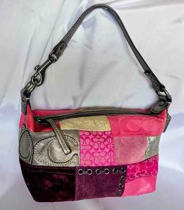 バッグ coach patchwork shoulder bag signature COACH Mosaic Gallery Signature Patchwork Tote Metallic Gold