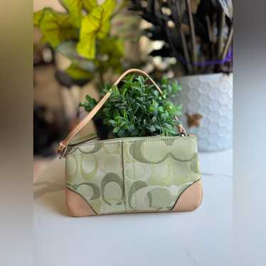 美品✨vintage coach old bag hand モスグリーン Vintage Rare Coach Large Green Leather Crossbody Shoulder