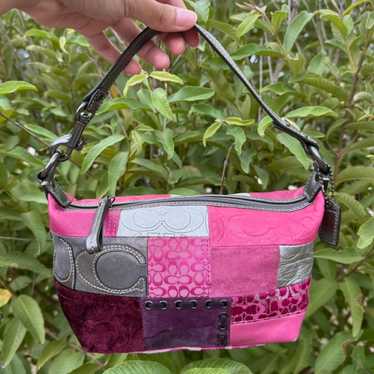 バッグ Rare COACH Patchwork Mini Bag Pink Coach Patchwork Mini Bag | TikTok