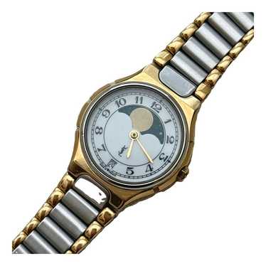 時計 VINTAGE YSL GOLD & SILVER WATCH W/ LOGO VINTAGE YSL GOLD & SILVER WATCH W/ LOGO