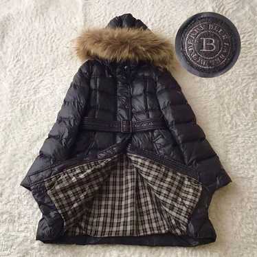 極限定 BURBERRY BLUE LEBEL ダウン ラクーン 狸毛皮 裏総柄 Burberry blue label raccoon - Gem