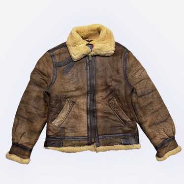 ふ*う様 vtg 80s schoot b-3 mouton flight ja 80s Vintage Schott Type B-3 Flight Mouton Leather Jacket - Etsy