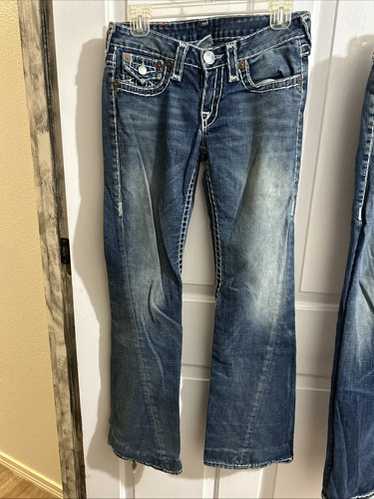 USA TRUE RELIGION joey デニム 濃紺 太ステッチ y2k TRUERELIGION JOEY SUPER T USA製 y2k denim - メルカリ