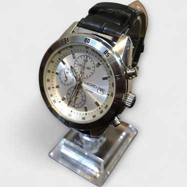 SEIKO クロノグラフ　ホワイト【7T92-0LV0】 Seiko Chronograph 7T92-0LV0 Mens Quartz Watch 100M