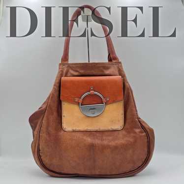 バッグ DIESEL Archive leather 2way shoulder bag DIESEL Vintage Brown Shoulder Bag With Leather Logo, 00's