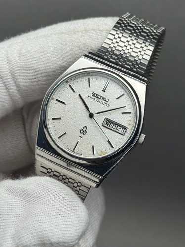 SEIKO　セイコー　KING　QUARTZ　5856-7040 腕時計 Vintage Seiko King Quartz 5856-7040 Blue Dial Day/Date Kanji