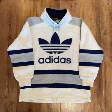 80s〜 adidas DESCENTE ice blue sweatshirt adidas 80s vintage Long sleeve sweat M-L Blue purple