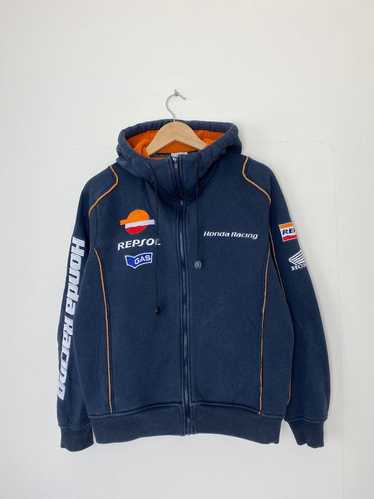 美品 GAS HONDA REPSOL HONDA RACING ホンダ デニム Gas Denim Jacket Honda Repsol Racing Michelin Womens Ladies