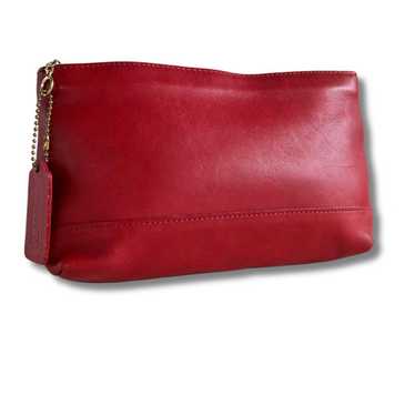 バッグ Vintage Coach Red Leather Cosmetic Case Red Coach Makeup Toiletry Bag - Etsy