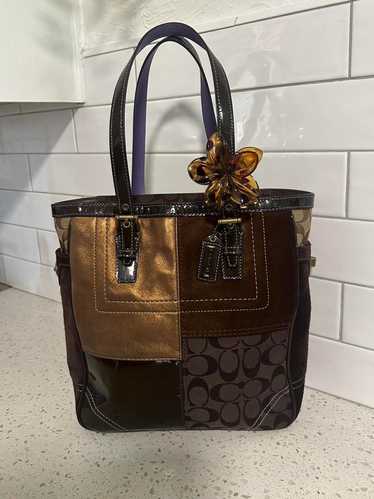 極美品✨vintage coach old bag TOTO brown Vintage Coach Brown Signature Canvas Tote No. EO6Q-10079 | eBay
