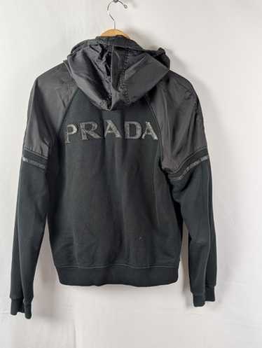 ジャケット・アウター PRADA SPORT NYLON ZIPUP HOODIE JACKET Prada Sport Nylon Full Zip Windbreaker Jacket Triangle Logo