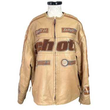 F*K様 Schott Classic Racer M Schott Men's Classic Racer Leather Motorcycle Jacket