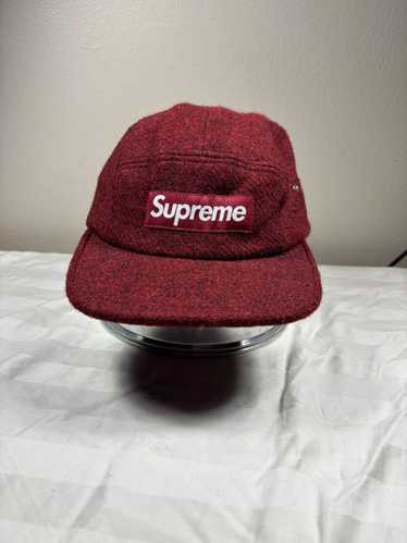 帽子 Supreme Harris Tweed Camp Cap\"Red Plaid\" Supreme Harris Tweed Camp Cap