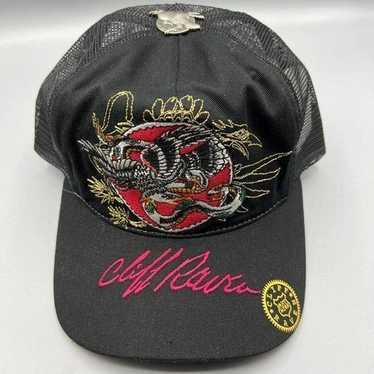 00s archive “Ed Hardy” logo cap grunge Vintage ed hardy cap - Gem