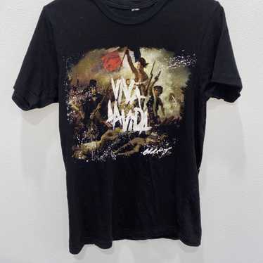 COLDPLAY VIVA LA VIDA Tシャツ 2008 Coldplay Official Men's T-Shirt - Viva La Vida Distressed