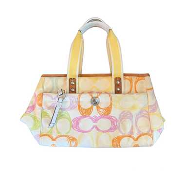 バッグ Coach Scribble stitch pocket tote bag Coach scribble stitch pocket - Gem