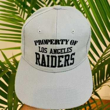 T.H【希少】90s New Era LosAngeles Raiders Vintage Los Angeles Raiders Logo Athletic Snapback Hat Cap