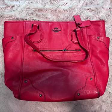 バッグ OLD COACH Large tote bag RED Coach red large tote - Gem