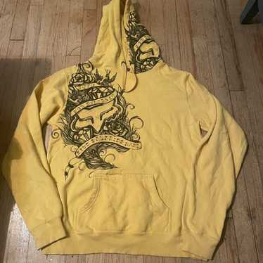 Logo Hoodie FUSION Yellow&Denim XL Yellow fox hoodie - Gem