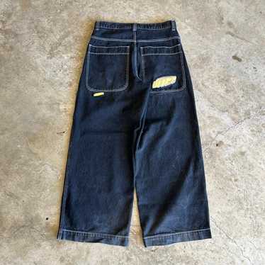 W38 90s PNBNATION ブラックデニム　デッドストック  JNCO デッドストック PNB NATION ピーエヌビーネイション デニム