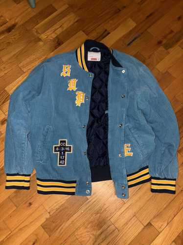 097◆Supreme CORDUROY VARSITY JACKET Supreme Old English Corduroy Varsity Jacket (SS18) - $198
