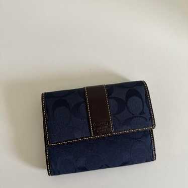 希少✨ Vintage Coach 二つ折り 財布 Wallet ネイビー Coach vintage wallet blue - Gem