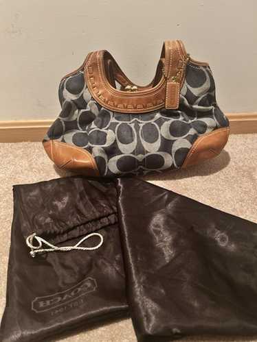 バッグ Coach Ergo Signature C Canvas Denim Bag Coach denim ergo signature - Gem