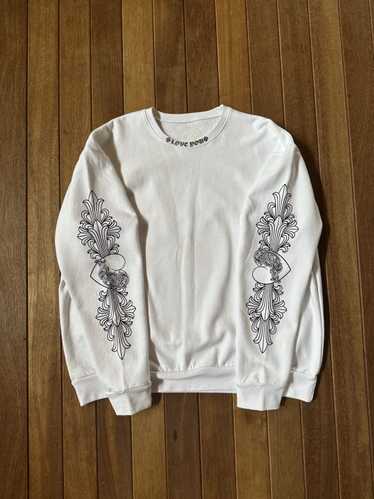 chrome hearts LOVE YOU CREW Sサイズ Chrome Hearts LOVE YOU Letter White Sweatershirt - SRM