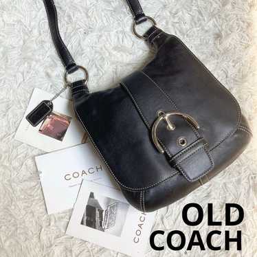 美品 vintage coach old soho ソーホー 黒 Coach vintage 100% authentic black leather Soho | Depop