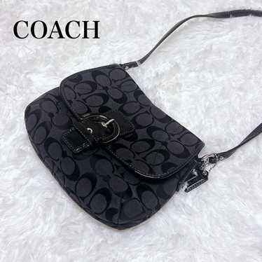 バッグ Coach Soho Shoulder bag Signature Black Coach 9434 Black Leather Soho Shoulder Bag – Rediscover Vintage