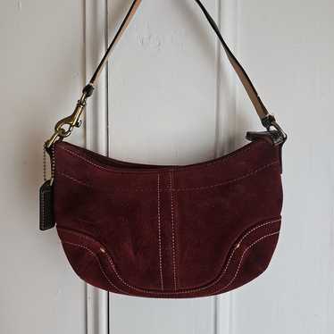 未使用保管品 vintage coach old Suede demi hobo Vintage Coach