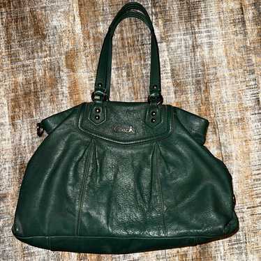 バッグ coach leather shoulder green vintage Authentic Coach shoulder bag leather vintage old small green