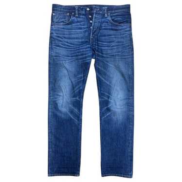 RRL/Vintage Damaged Denim【Low Straight】 RRL LOW STRAIGHT INDIGO ONCE WASH SELVEDGE DENIM JEANS