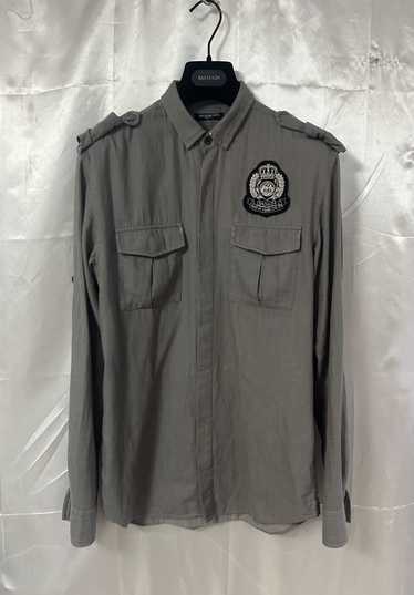 balmain SS11 チェック半袖シャツ　Decarnin サイズ38 balmain SS11 チェック半袖シャツ Decarnin サイズ38