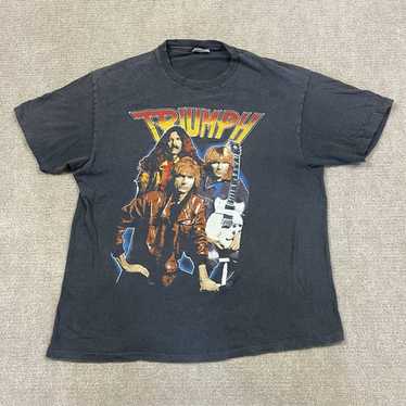 80年代ヴィンテージ TRIUMPH THUNDER SEVEN Tシャツ Rare VTG Triumph Thunder Seven Never Surrender Tour T Shirt