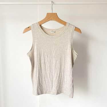 トップス HERMES by Margiela sleeveless shirt Hermes Vtg Margiela Light Cotton Blue Double Pocket