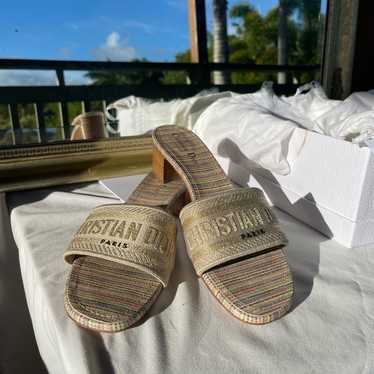 DWAY ヒールミュール DWAY ヒールミュール CHRISTIAN DIOR DWAY Heeled Slide Gold