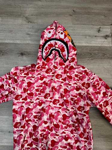 bape ピンク パーカー M ☆初期☆ Pink タイガー パーカー Mサイズ Tiger full zip