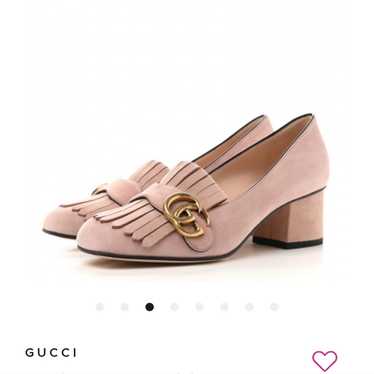 GUCCI GGマーモント フリンジ パンプス ボルドー GUCCI GGマーモント フリンジ パンプス ボルドー