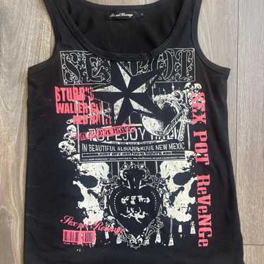 トップス 00s SEXPOTREVENGE design tanktop 00s SEXPOTREVENGE design tanktop