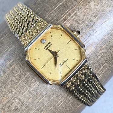 時計 vintage seiko exceline 2p diamond watch Petit Amour Vintage | VERY RARE Vintage SEIKO Exceline Two