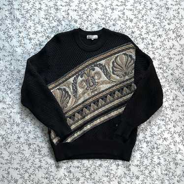 バレンシアガ BALENCIAGA ニット 80's 90s ビンテージ BALENCIAGA 90s Vintage Knit Sweater Multi Color Size L Rare