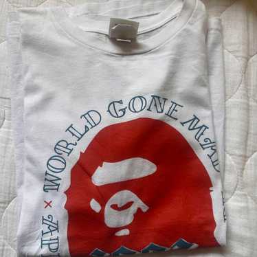 [A BATHING APE] WORLD GONE MADフルジップパーカー A BATHING APE ｱﾍﾞｲｼﾝｸﾞｴｲﾌﾟ/メンズファッション