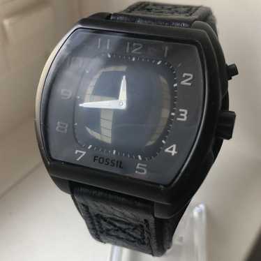 時計 00s y2k fossil big tic moving watch blk y2k FOSSIL Big Tic JR-8122, Animated Black Watch, Steel Band