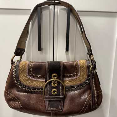 バッグ OLD COACH Soho brown Leather Handbag Coach // Brown Leather Soho Shoulder Bag – VSP Consignment