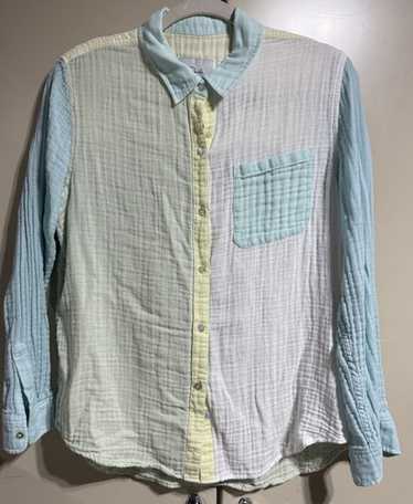 Rails Color Block Button Down Shirt, Medium - image 1