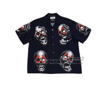 トップス WACKO MARIA Base Horror Skull Pattern Wacko Maria Skull Pattern Shirt L47
