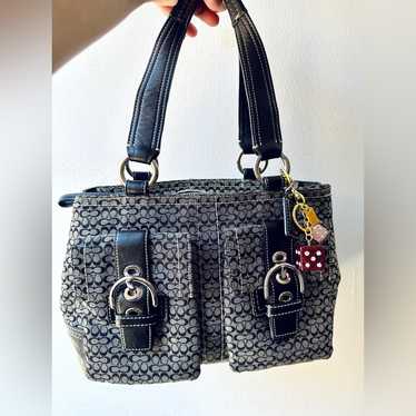 バッグ coach soho shoulder hand bag signature COACH soho signature shoulder hand bag | eBay