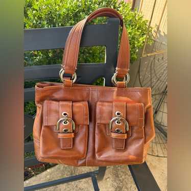 バッグ COACH Soho W Pocket Tote Bag Handbag Coach Soho Leather Pocket Tote | Coach Handbags | Bag Borrow